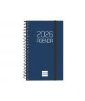 Finocam Opaque Agenda de Espiral en Catalan - Anual 2026 - Tapa Ligera - Cierre con Goma Elastica - Formato E3 - 85x14x127mm - S