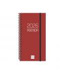 Finocam Opaque Agenda de Espiral en Catalan - Anual 2026 - Tapa Ligera - Cierre con Goma Elastica - Formato E9 - 100x14x171mm - 