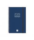 Finocam Opaque Agenda de Espiral en Catalan - Anual 2026 - Tapa Ligera - Cierre con Goma Elastica - Formato E5 - 217x14x297mm - 
