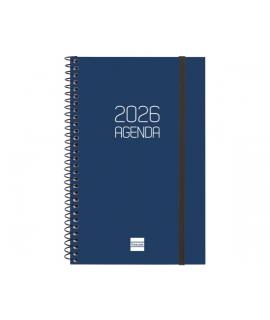 Finocam Opaque Agenda de Espiral en Catalan - Anual 2026 - Tapa Ligera - Cierre con Goma Elastica - Formato E5 - 217x14x297mm - 