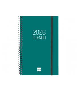 Finocam Opaque Agenda de Espiral en Catalan - Anual 2026 - Tapa Ligera - Cierre con Goma Elastica - Formato E5 - 217x14x297mm - 