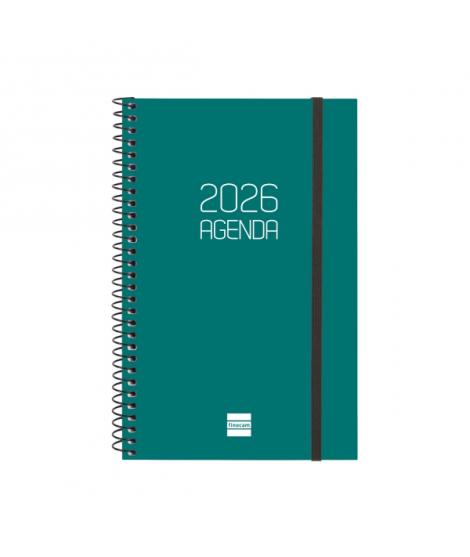 Finocam Opaque Agenda de Espiral en Catalan - Anual 2026 - Tapa Ligera - Cierre con Goma Elastica - Formato E5 - 217x14x297mm - 
