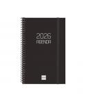 Finocam Opaque Agenda de Espiral en Catalan - Anual 2026 - Tapa Ligera - Cierre con Goma Elastica - Formato E5 - 217x14x297mm - 