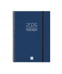 Finocam Opaque Agenda de Espiral en Catalan - Anual 2026 - Tapa Ligera - Cierre con Goma Elastica - Formato E10 - 217x14x297mm -