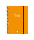 Finocam Opaque Agenda de Espiral en Catalan - Anual 2026 - Tapa Ligera - Cierre con Goma Elastica - Formato E10 - 217x14x297mm -