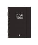 Finocam Opaque Agenda de Espiral en Catalan - Anual 2026 - Tapa Ligera - Cierre con Goma Elastica - Formato E10 - 217x14x297mm -