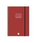 Finocam Opaque Agenda de Espiral en Catalan - Anual 2026 - Tapa Ligera - Cierre con Goma Elastica - Formato E10 - 217x14x297mm -