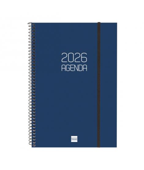 Finocam Opaque Agenda de Espiral en Catalan - Anual 2026 - Tapa Ligera - Cierre con Goma Elastica - Formato E11 - 172x14x242mm -
