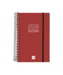 Finocam Opaque Agenda de Espiral - Anual 2026 - Tapa Ligera - Cierre con Goma Elastica - Formato E5 - 135x24x181mm - 1 Dia por P