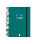 Finocam Opaque Agenda de Espiral - Anual 2026 - Tapa Ligera - Cierre con Goma Elastica - Formato E10 - 175x29x212mm - 1 Dia por 