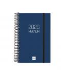 Finocam Opaque Agenda de Espiral en Catalan - Anual 2026 - Tapa Ligera - Cierre con Goma Elastica - Formato E5 - 135x24x181mm - 