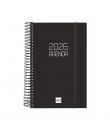 Finocam Opaque Agenda de Espiral en Catalan - Anual 2026 - Tapa Ligera - Cierre con Goma Elastica - Formato E5 - 135x24x181mm - 