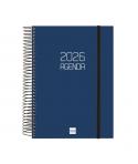 Finocam Opaque Agenda de Espiral en Catalan - Anual 2026 - Tapa Ligera - Cierre con Goma Elastica - Formato E10 - 175x29x212mm -