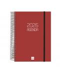 Finocam Opaque Agenda de Espiral en Catalan - Anual 2026 - Tapa Ligera - Cierre con Goma Elastica - Formato E10 - 175x29x212mm -