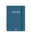 Finocam My Agenda de Espiral - Anual 2026 - Tapa Dura Antirayaduras - Formato E10 - 171x9x212mm - Semana Vista Horizontal - Colo