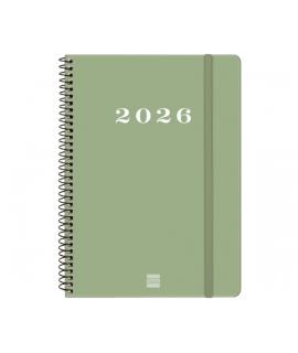 Finocam My Agenda de Espiral - Anual 2026 - Tapa Dura Antirayaduras - Formato E10 - 171x9x212mm - Semana Vista Horizontal - Colo