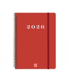 Finocam My Agenda de Espiral en Catalan - Anual 2026 - Tapa Dura Antirayaduras - Formato E10 - 171x9x212mm - Semana Vista Horizo