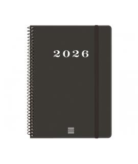 Finocam My Agenda de Espiral en Catalan - Anual 2026 - Tapa Dura Antirayaduras - Formato E10 - 171x9x212mm - Semana Vista Horizo
