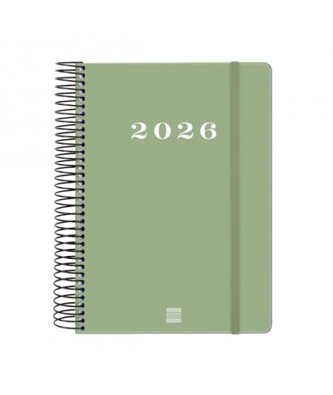 Finocam My Agenda de Espiral en Catalan - Anual 2026 - Tapa Dura Antirayaduras - Formato E10 - 185x20x212mm - 1 Dia por Pagina -