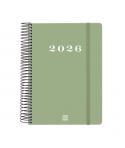 Finocam My Agenda de Espiral en Catalan - Anual 2026 - Tapa Dura Antirayaduras - Formato E10 - 185x20x212mm - 1 Dia por Pagina -
