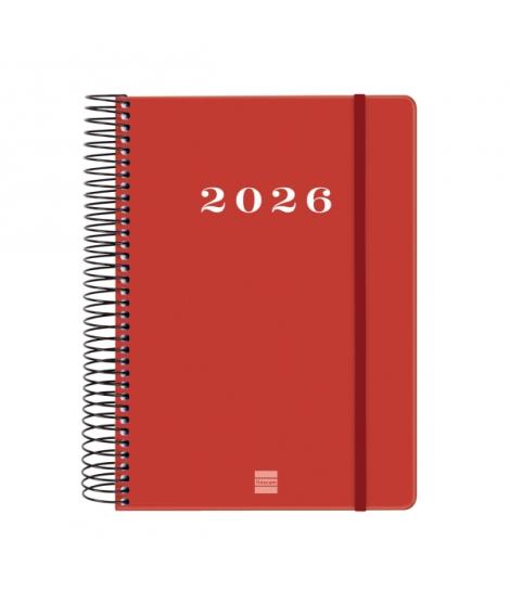Finocam My Agenda de Espiral en Catalan - Anual 2026 - Tapa Dura Antirayaduras - Formato E10 - 185x20x212mm - 1 Dia por Pagina -