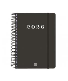 Finocam My Agenda de Espiral en Catalan - Anual 2026 - Tapa Dura Antirayaduras - Formato E10 - 185x20x212mm - 1 Dia por Pagina -