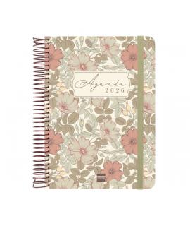 Finocam Cloe Agenda de Espiral en Catalan - Anual 2026 - Planificador - Cierre de Goma - Formato E10 - 175x28x214mm - 1 Dia por 