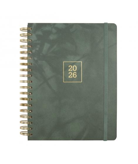 Finocam Optimal Agenda de Espiral Internacional - Anual 2026 - Planificador - Cierre de Goma - Formato B5 - 176x250mm - Semana V