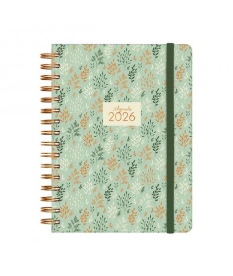 Finocam You Agenda de Espiral - Anual 2026 - Planificador - Cierre de Goma - Formato E10 - 180x30x220mm - 1 Dia por Pagina - Tem