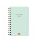 Finocam Alma Agenda - Anual 2026 - con Espiral - Formato E5 - 131x19x190mm - Semana Vista Horizontal - Color Menta