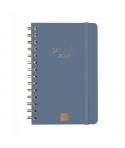 Finocam Alma Agenda - Anual 2026 - con Espiral - Formato E5 - 131x19x190mm - Semana Vista Horizontal - Color Azul