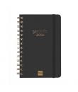 Finocam Alma Agenda en Catalan - Anual 2026 - con Espiral - Formato E5 - 131x19x190mm - Semana Vista Horizontal - Color Negro