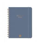 Finocam Alma Agenda - Anual 2026 - con Espiral - Formato E10 - 172x19x220mm - Semana Vista Horizontal - Color Azul