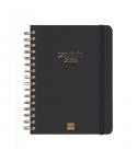 Finocam Alma Agenda - Anual 2026 - con Espiral - Formato E10 - 180x30x220mm - 1 Dia por Pagina - Color Negro