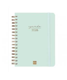 Finocam Alma Agenda - Anual 2026 - con Espiral - Formato E10 - 180x30x220mm - 1 Dia por Pagina - Color Menta