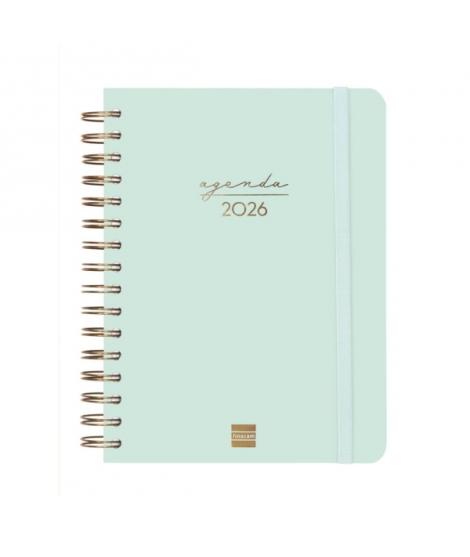 Finocam Alma Agenda - Anual 2026 - con Espiral - Formato E10 - 180x30x220mm - 1 Dia por Pagina - Color Menta