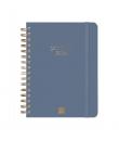 Finocam Alma Agenda - Anual 2026 - con Espiral - Formato E10 - 180x30x220mm - 1 Dia por Pagina - Color Azul