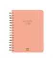 Finocam Alma Agenda en Catalan - Anual 2026 - con Espiral - Formato E10 - 180x30x220mm - 1 Dia por Pagina - Color Coral