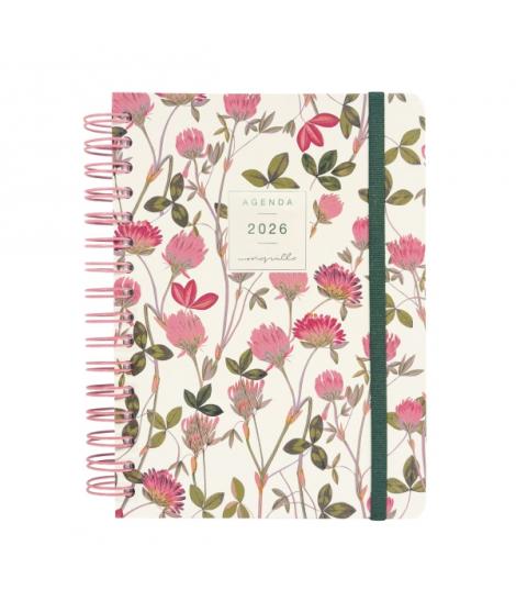 Finocam Moniquilla Agenda de Espiral - Anual 2026 - Planificador - Cierre de Goma - Formato E10 - 155X212mm - 1 Dia por Pagina -