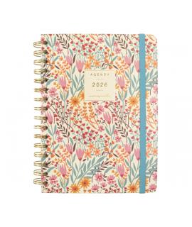 Finocam Moniquilla Agenda de Espiral en Catalan - Anual 2026 - Planificador - Cierre de Goma - Formato E10 - 155X212mm - Semana 