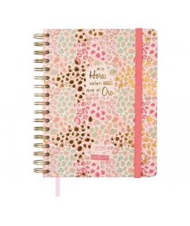 Finocam Talkual Agenda de Espiral - Anual 2026 - Tapa Dura - Cierre de Goma - Formato 1/4 - 155x217mm - Semana Vista Horizontal 