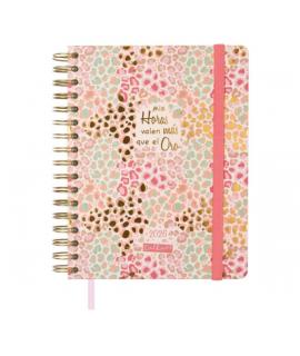 Finocam Talkual Agenda de Espiral - Anual 2026 - Tapa Dura - Cierre de Goma - Formato 1/4 - 155x217mm - 1 Dia por Pagina - Temat