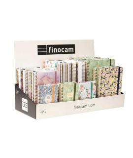 Finocam Trendy Expositor con 45 Agendas de Espiral Surtidas en Catalan - Anual 2026 - Color Surtidos