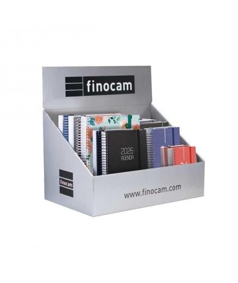 Finocam Expositor con 30 Agendas de Espiral Surtidas - Anual 2026 - Color Surtidos