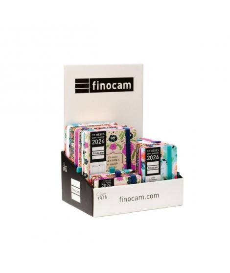 Finocam Minimal Design Expositor con 15 Agendas - Anual 2026 - Color Surtidos