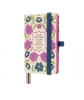 Finocam Minimal Design Agenda - Anual 2026 - Tapa Dura - Cierre con Goma Elastica - Formato M2 - 86x15x132mm - Semana Vista Hori