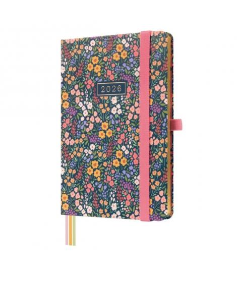 Finocam Minimal Design Agenda - Anual 2026 - Tapa Dura - Cierre con Goma Elastica - Formato M4 - 124x15x174mm - Semana Vista Hor