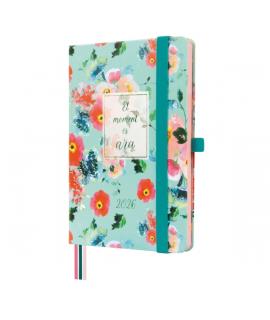 Finocam Minimal Design Agenda en Catalan - Anual 2026 - Tapa Dura - Cierre con Goma Elastica - Formato M4 - 124x15x174mm - Seman