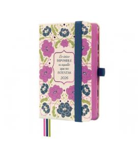 Finocam Minimal Design Agenda - Anual 2026 - Tapa Dura - Cierre con Goma Elastica - Formato M2 - 86x25x132mm - 1 Dia por Pagina 