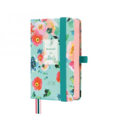 Finocam Minimal Design Agenda - Anual 2026 - Tapa Dura - Cierre con Goma Elastica - Formato M2 - 86x25x132mm - 1 Dia por Pagina 